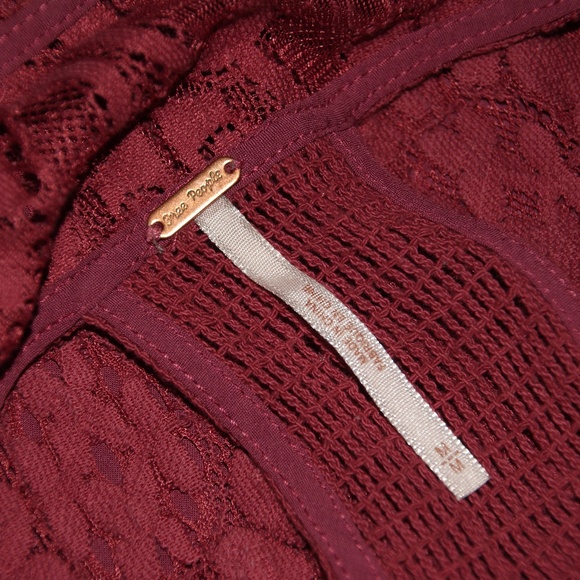 FREE PEOPLE Rose Wallflower Lace Tent Dress sz M - Picture 7 of 8